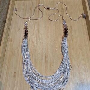 Elegant Silver Multi-Strand Necklace